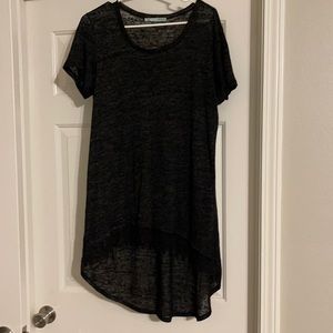 Maurices Long black tee with lace detail